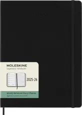 Moleskine Veckokalender XL Svart Mjuk 25/26