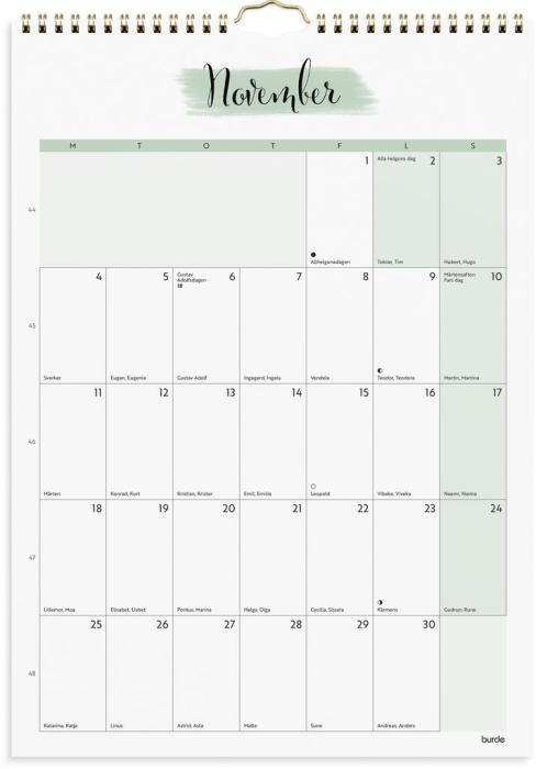 Väggkalender Life organizer 2024