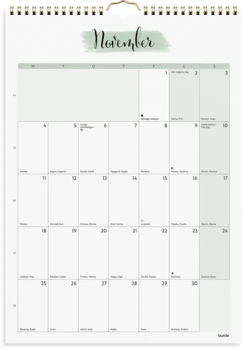 Väggkalender Life organizer 2024