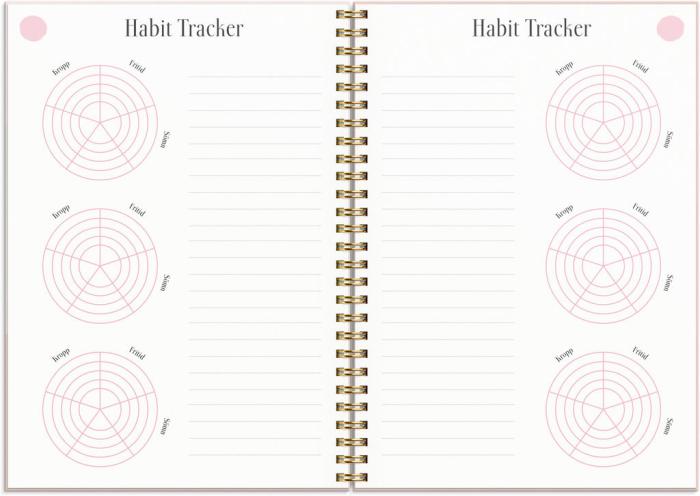 Life Planner Pink, horisontell 2023