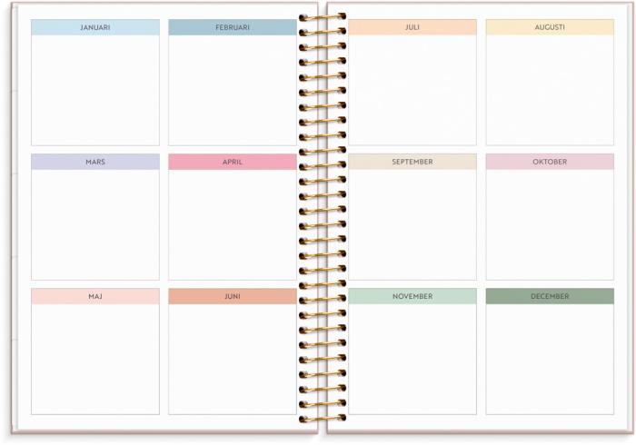 Kalender 2025 Life Organizer rosa