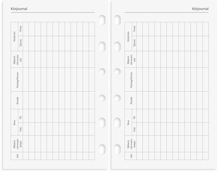 Compact Systemkalender svart skinn 2026