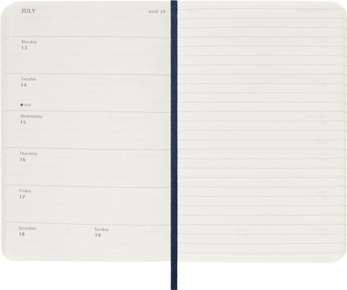 Moleskine Veckokalender Pocket Soft 25/26 Sapphire Blue