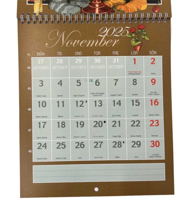 Väggkalender Inge Löök 2025