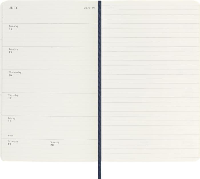 Moleskine Veckokalender L Soft 25/26 Sapphire Blue 