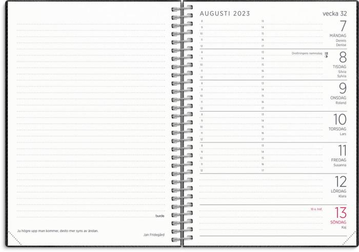 Liten Veckokalender Twist svart 2023