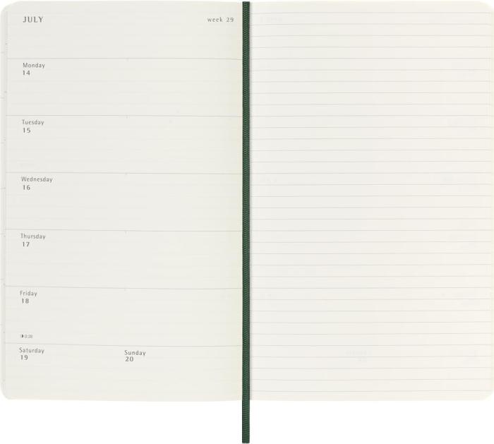 Moleskine Veckokalender L Soft 25/26 Myrtle Green