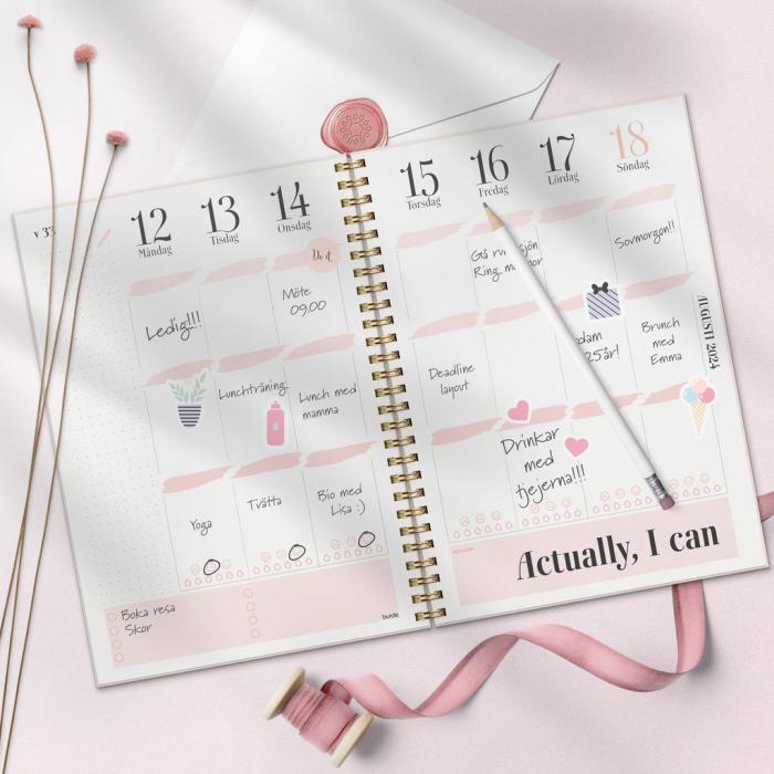 Life planner Pink A5 2024-2025