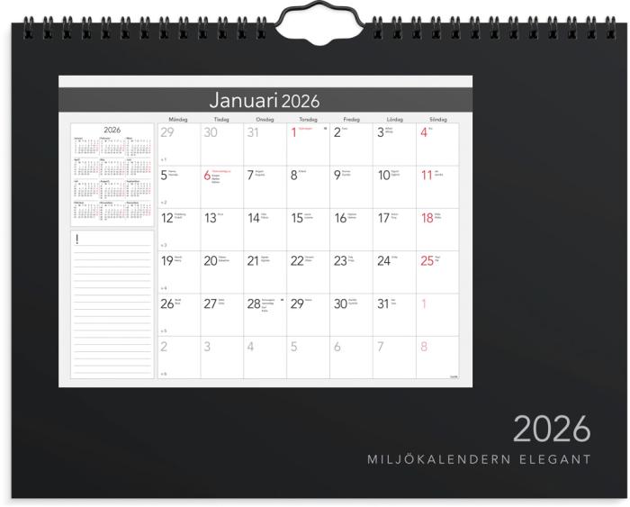 Miljokalendern elegant 2026