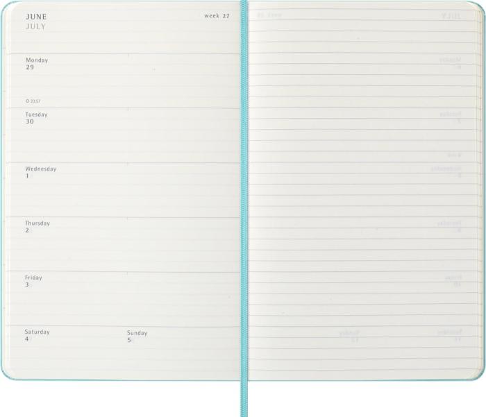 Moleskine Veckokalender L Hård 25/26 Aquamarine