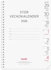 Kalender Stor Veckokalender refill 2026
