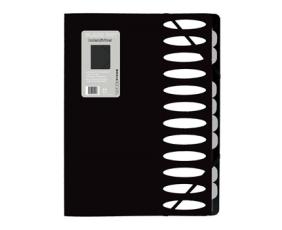 Indexmapp A4 12 Flik, Svart