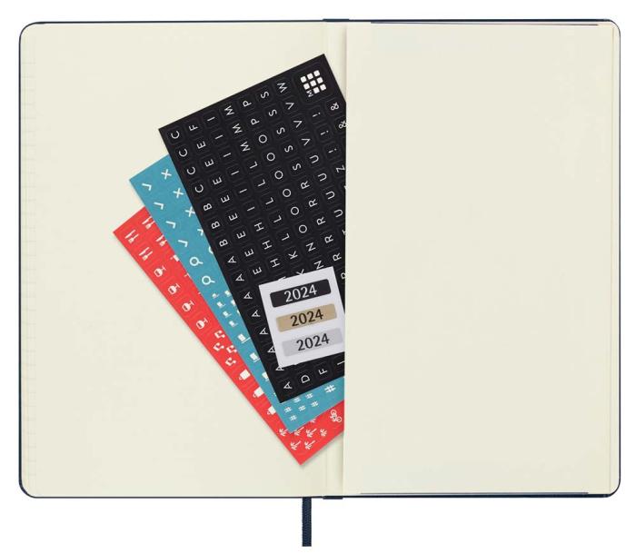 Moleskine Veckokalender L Saphire Blue Hard 2023-2024