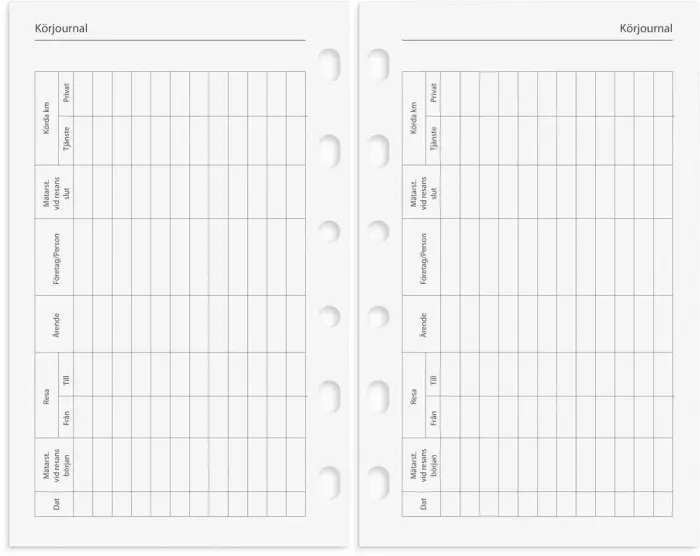 Compact Systemkalender svart skinn 2027