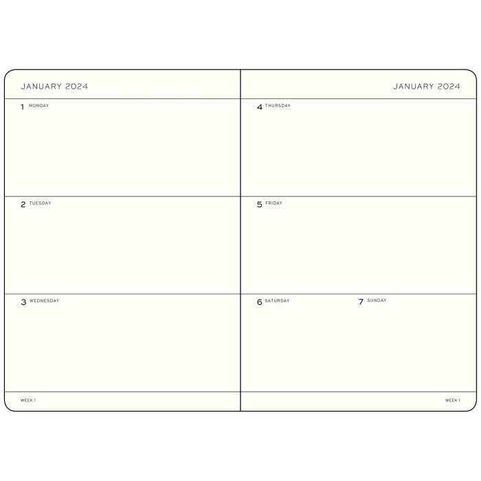Leuchtturm1917 A5 Vecka/Uppslag Soft Stone Blue 2024