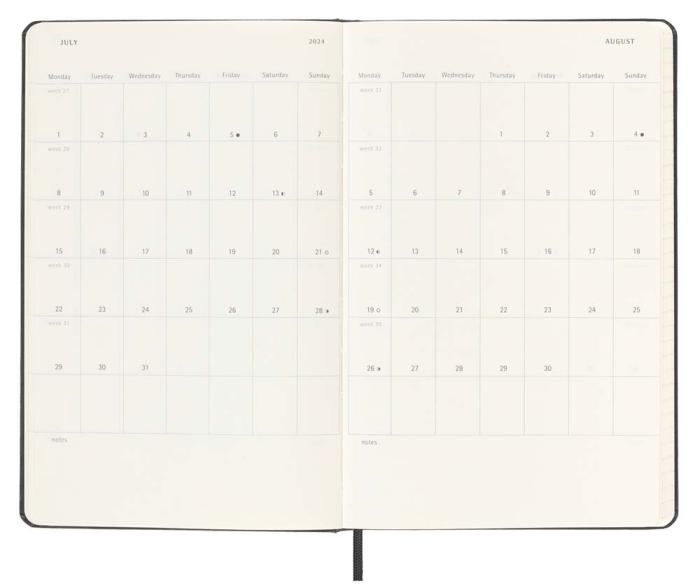 Moleskine Veckokalender L Hard 2023-2024