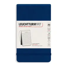 Leuchtturm1917 Reporter Notepad A6 hard cover Ruled Navy 