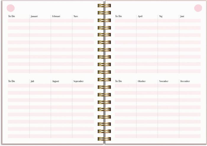 Life Planner Pink A6 2023