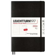 Leuchtturm1917 B6 Soft Månad/Uppslag 16m Black 2024