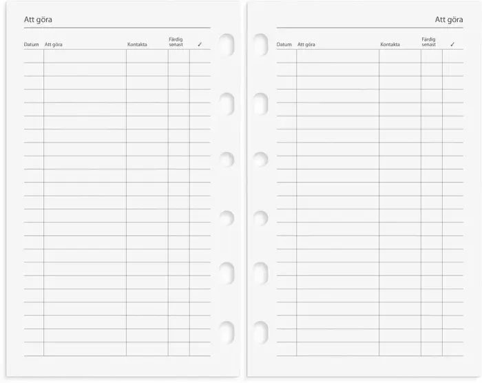 Compact Systemkalender svart konstläder 2027