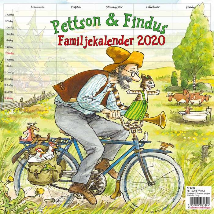 Almanacksförlaget Familjekalender Pettson & Findus 2020 - Kalenderkungen.se
