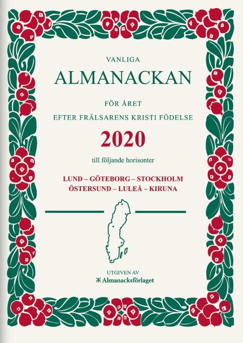 Almanacksförlaget Vanliga almanackan 2020 - Kalenderkungen.se