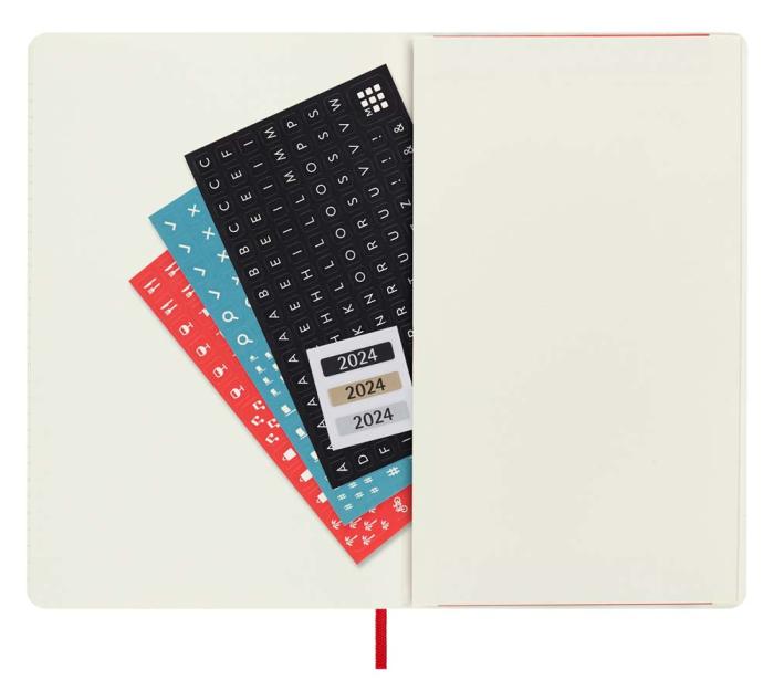 Moleskine Veckokalender L Soft röd 23/24