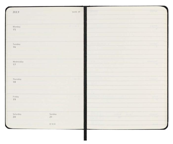 Moleskine Veckokalender Pkt Hard 23/24 Svart