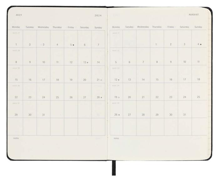 Moleskine Veckokalender Pkt Hard 23/24 Svart