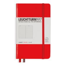 Leuchtturm A6 hard 185s Red linjerad