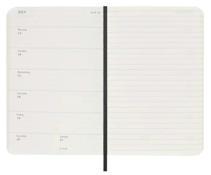 Moleskine Veckokalender Pocket soft 23/24 Svart