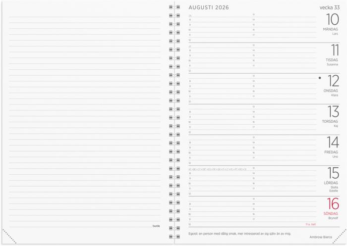 Stor Veckokalender refill 2026