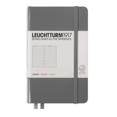 Leuchtturm A6 hard 185s Anthracite linjerad