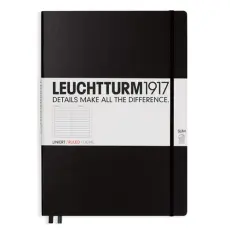 Leuchtturm Notebook A4 Slim Hard 121s Black linjerad