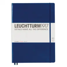 Leuchtturm Notebook A4 Slim Hard 121s Navy olinjerad