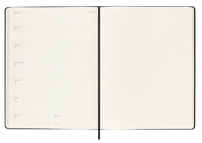 Moleskine Veckokalender XL Svart hard 23/24