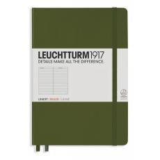 Leuchtturm Notebook A5 hard 249s Army linjerad
