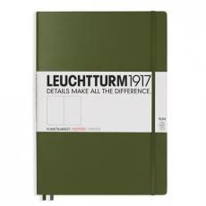 Leuchtturm1917 Leuchtturm Notebook A4 Slim Hard 121s Army dotted - Kalenderkungen.se