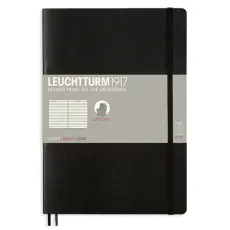 Leuchtturm Notebook B5 Soft 123s Black Linjerad