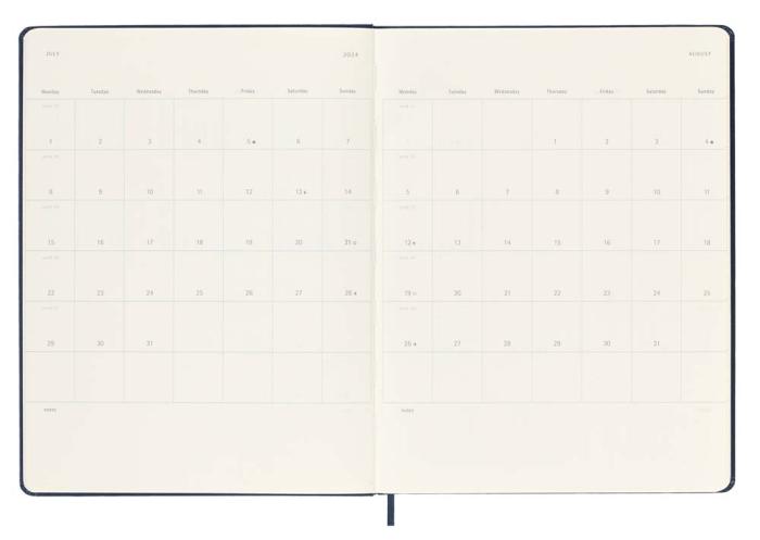 Moleskine Veckokalender XL Svart hard 23/24