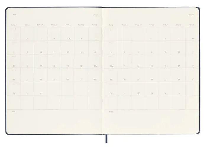 Moleskine Veckokalender XL Svart hard 23/24