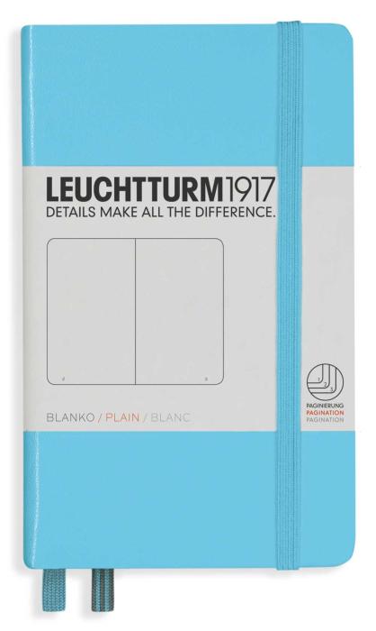 Leuchtturm1917 Leuchtturm A6 hard 185s Ice Blue olinjerad utgått - Kalenderkungen.se