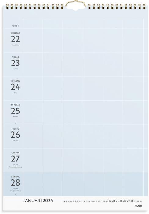 Väggkalender Life organizer veckokalender 2024