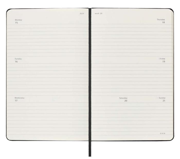 Moleskine Horizontal Weekly Large hard 23/24