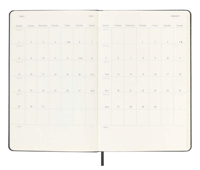 Moleskine Horizontal Weekly Large hard 23/24