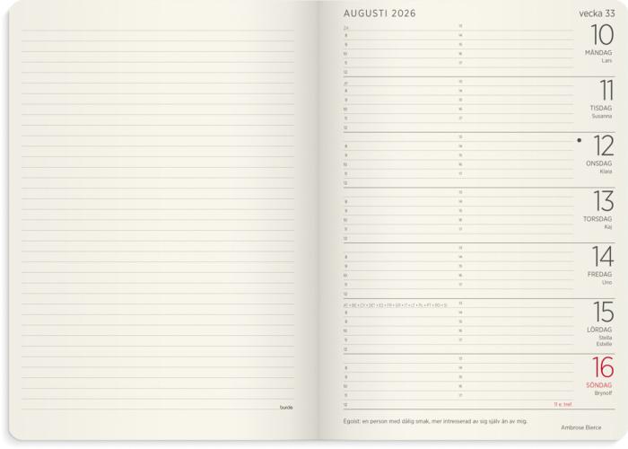 Stor Veckokalender Forma Deluxe brun 2026