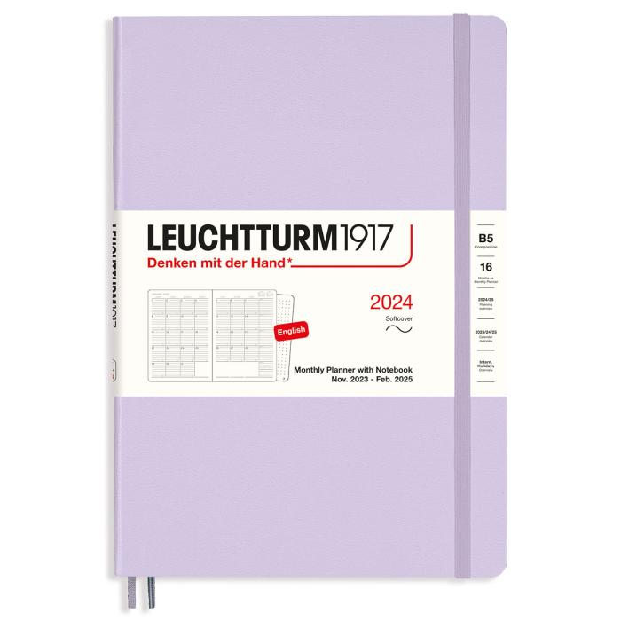 Leuchtturm1917 B5 Soft Månad/Uppslag 16m Lilac 2024