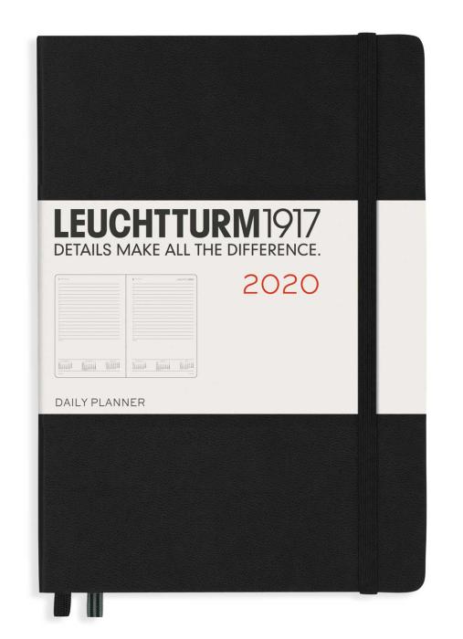 Leuchtturm1917 Leuchtturm Daily planner 2020 A5 Svart - Kalenderkungen.se