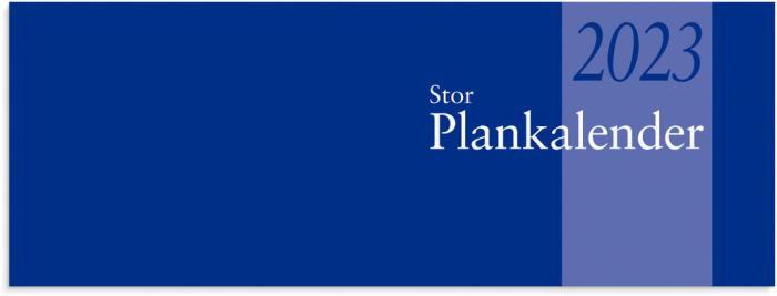 Stor plankalender limbunden 2023