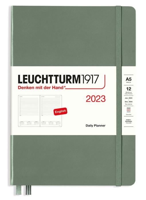 Kalender Leuchtturm1917 A5 Daily Planner Olive 2023